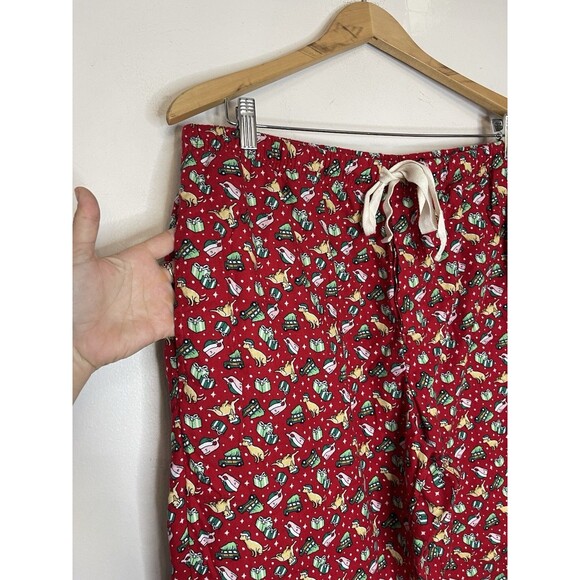 Vineyard Vines Adult Large Red Fleece Sleep Pants Holiday Christmas Whales - Picture 4 of 6